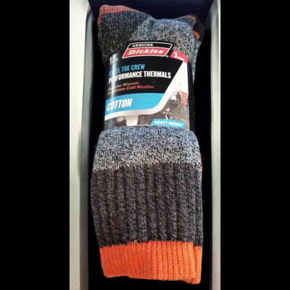 Dickies Other - Genuine Dickies Thermal Cotton Blend Steel Toe Crew 3 Pack  Sz 6-12 (New}